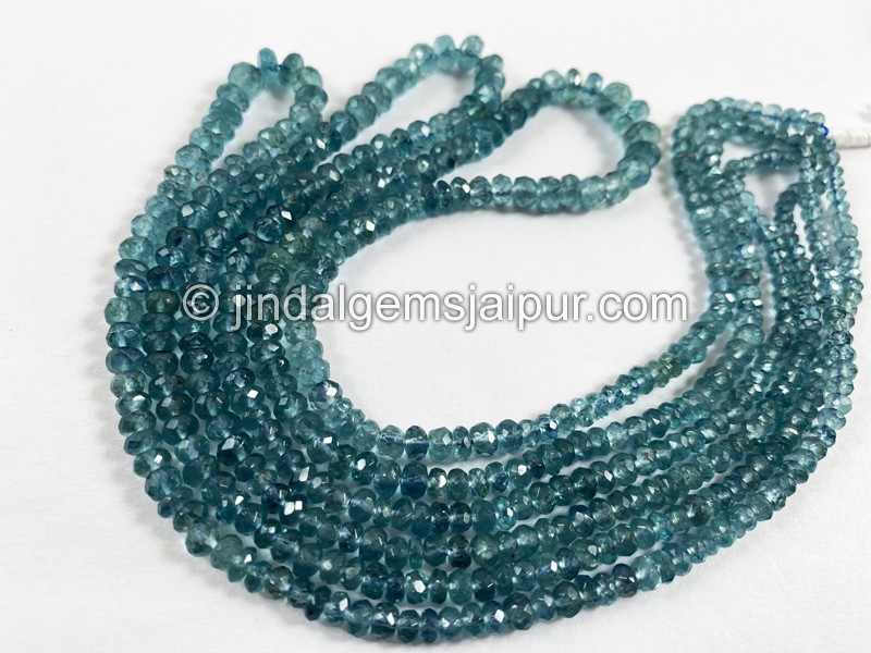 Blue Tourmaline Faceted Roundelle Beads